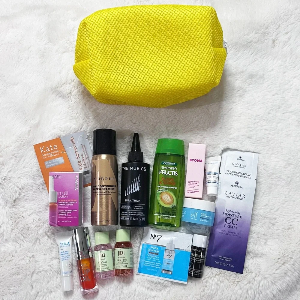 15 Piece Hair And Skincare Bundle With Supergoop! Bag